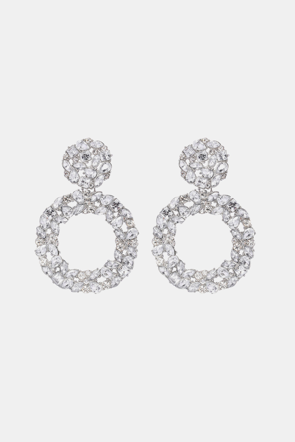 Round Shape Acrylic Dangle Earrings Transparent One Size