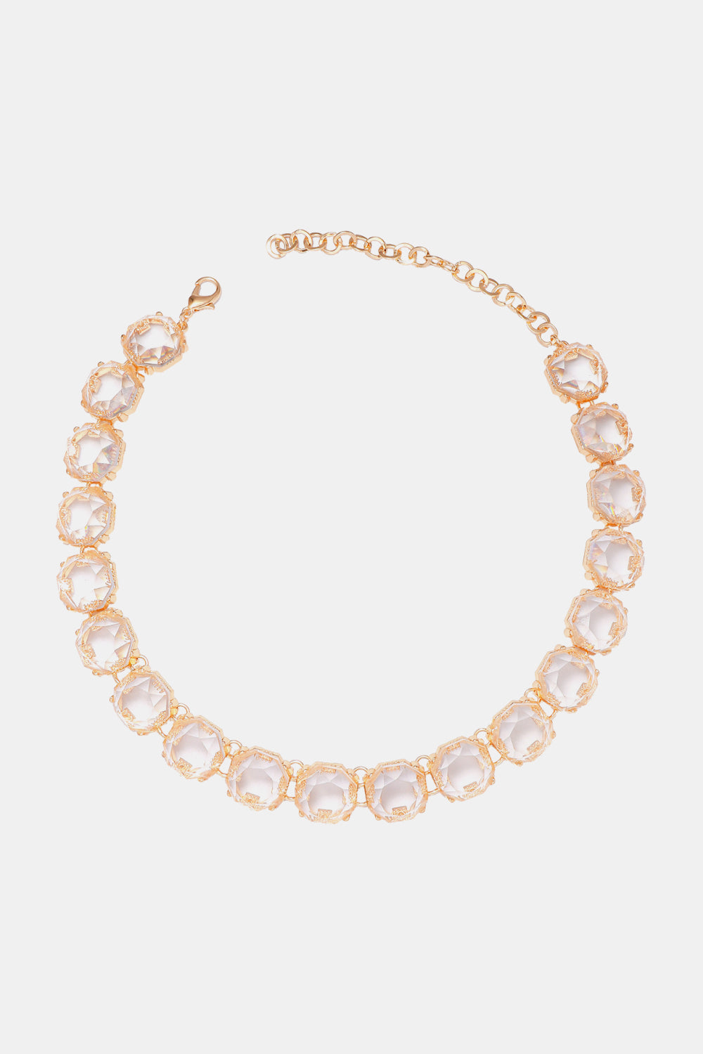 Zinc Alloy Resin Necklace Transparent One Size