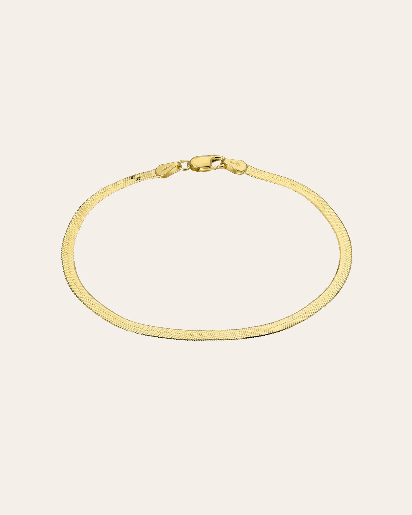 14k Gold Herringbone Bracelet