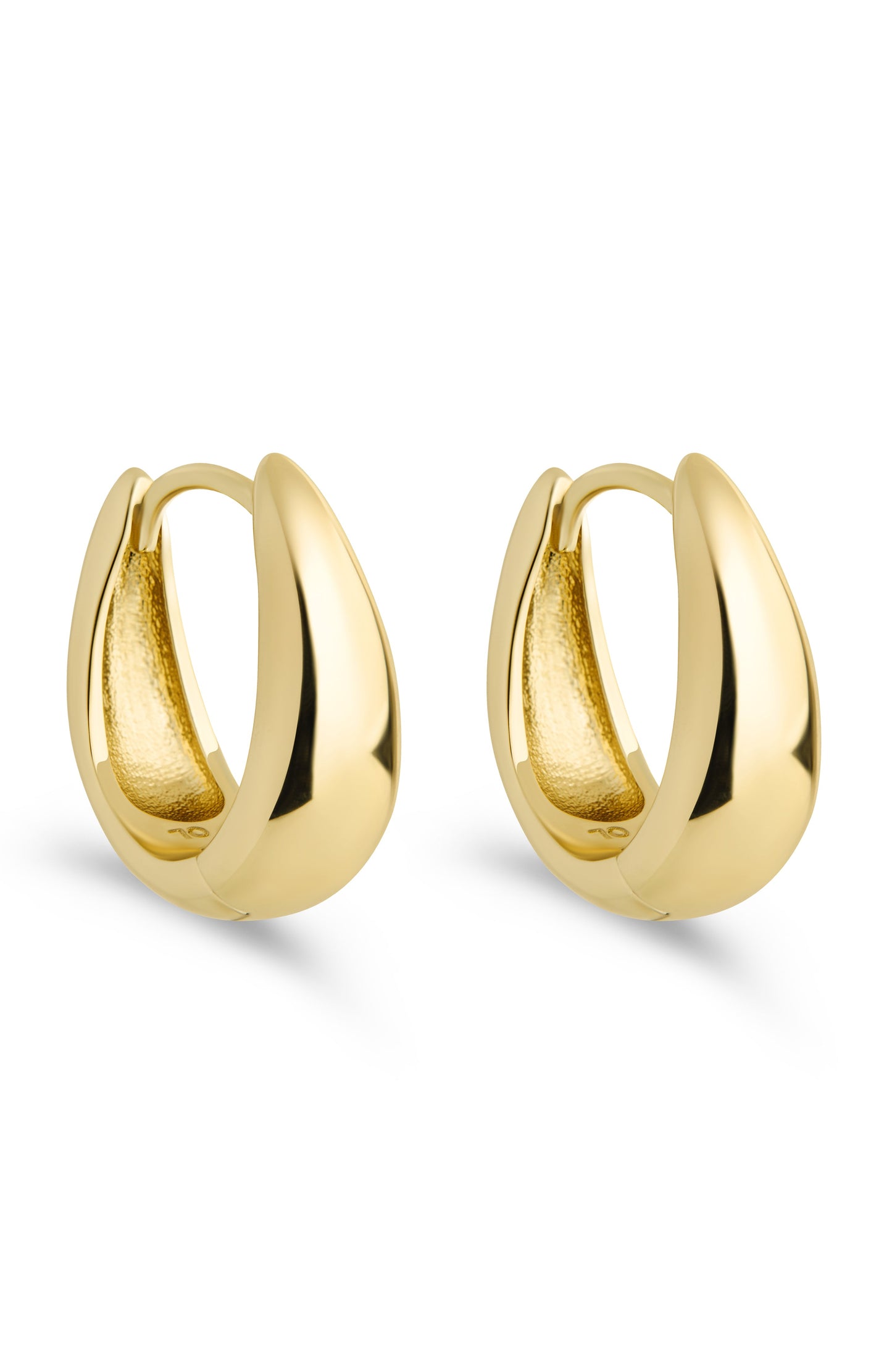 Lavina Polished Micro Hoop Earrings Gold