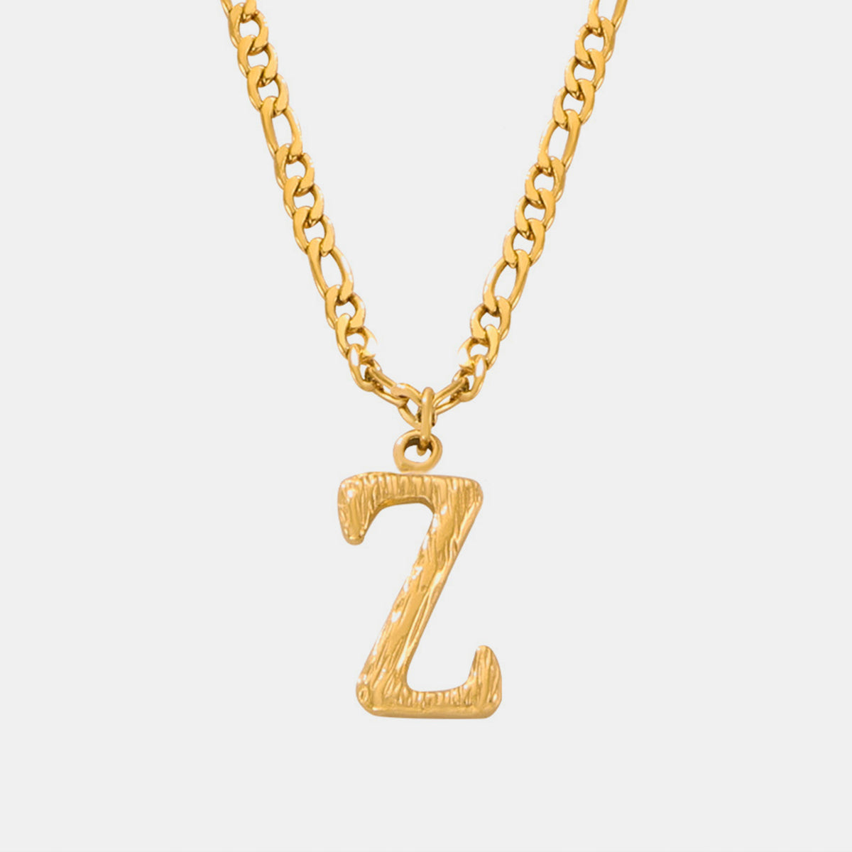 Titanium Steel Letter Pendant Necklace Style Z One Size