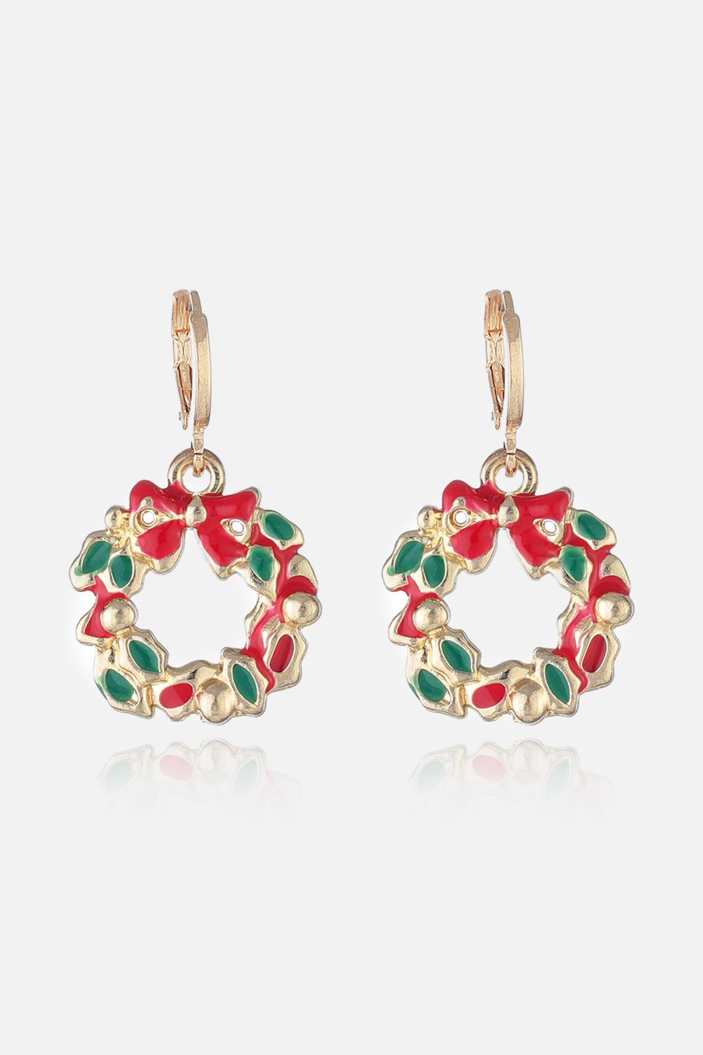 Christmas Theme Alloy Earrings Style C One Size