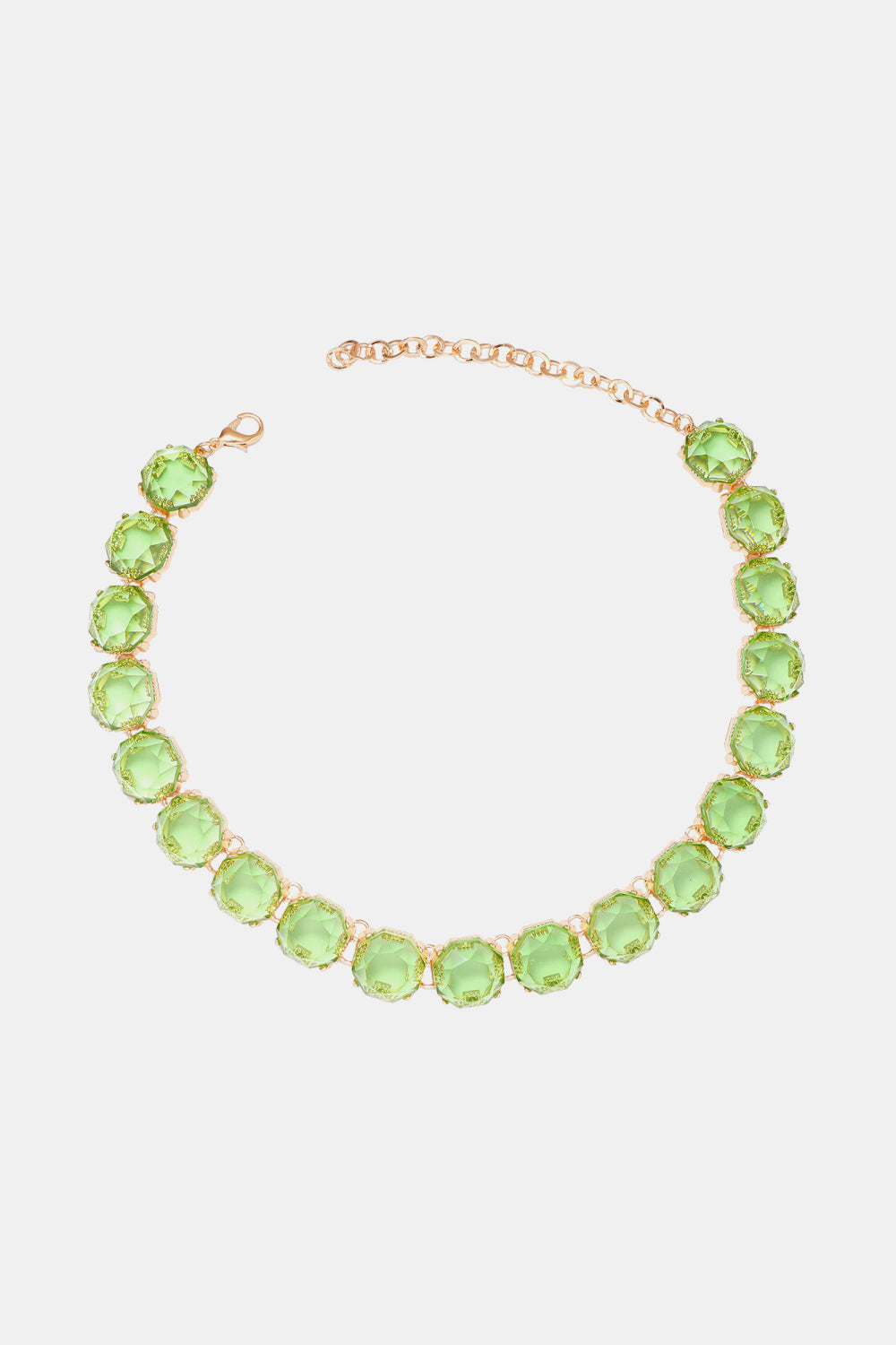 Zinc Alloy Resin Necklace Light Green One Size