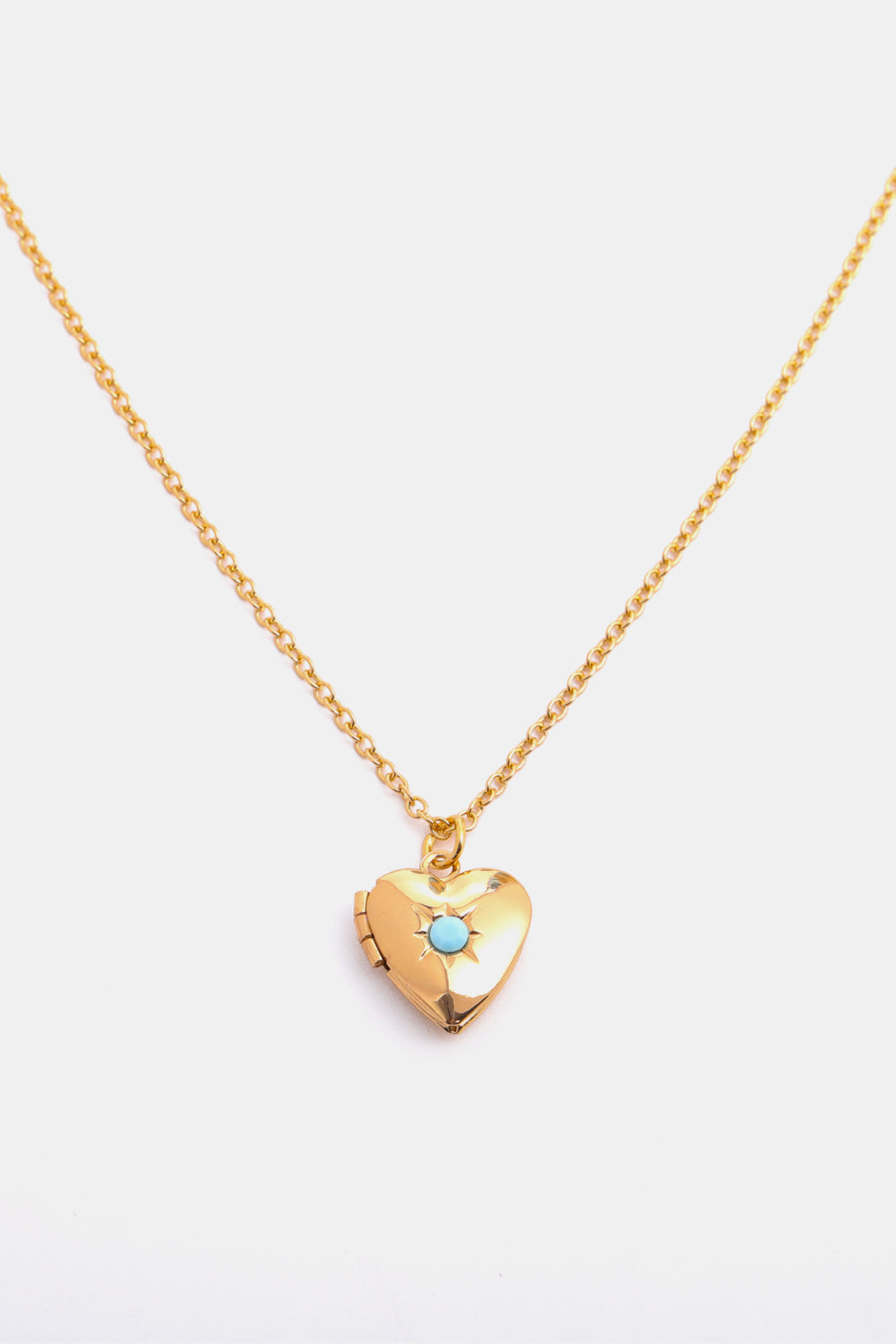Zircon Heart Shape 14K Gold-Plated Pendant Necklace December One Size