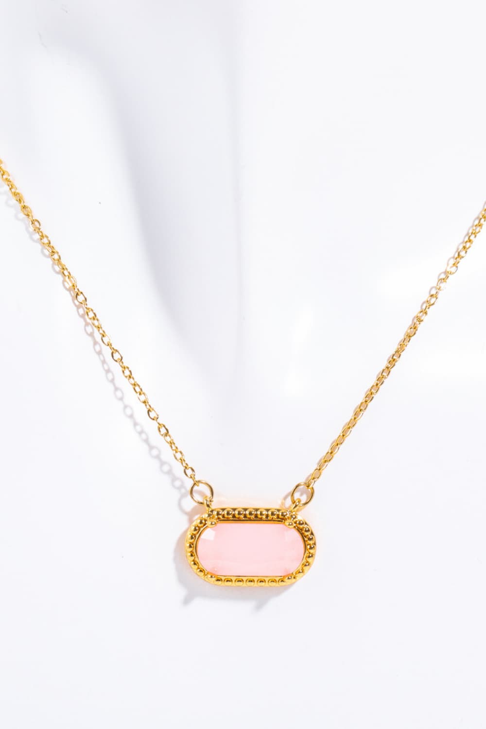 Copper 14K Gold-Plated Pendant Necklace Blush Pink One Size
