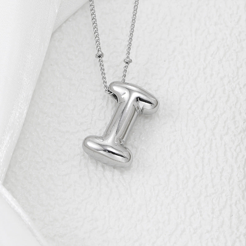 Copper Bubble Letter Pendant Necklace Style I One Size