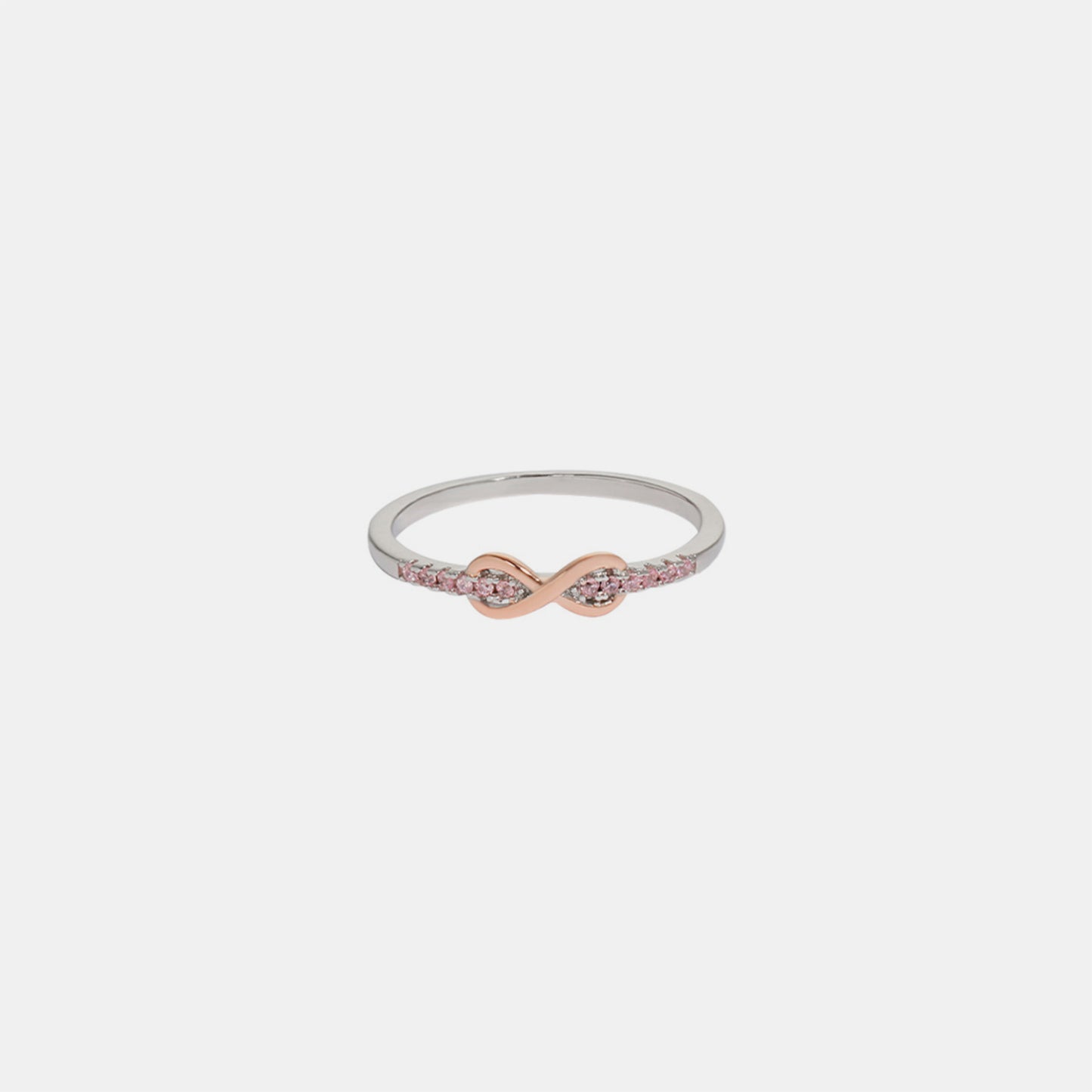Zircon 925 Sterling Silver Ring Blush Pink