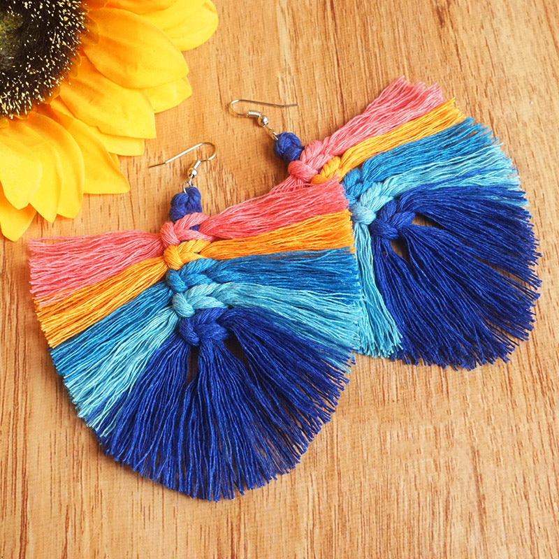 Tassel Detail Drop Earrings Style D One Size