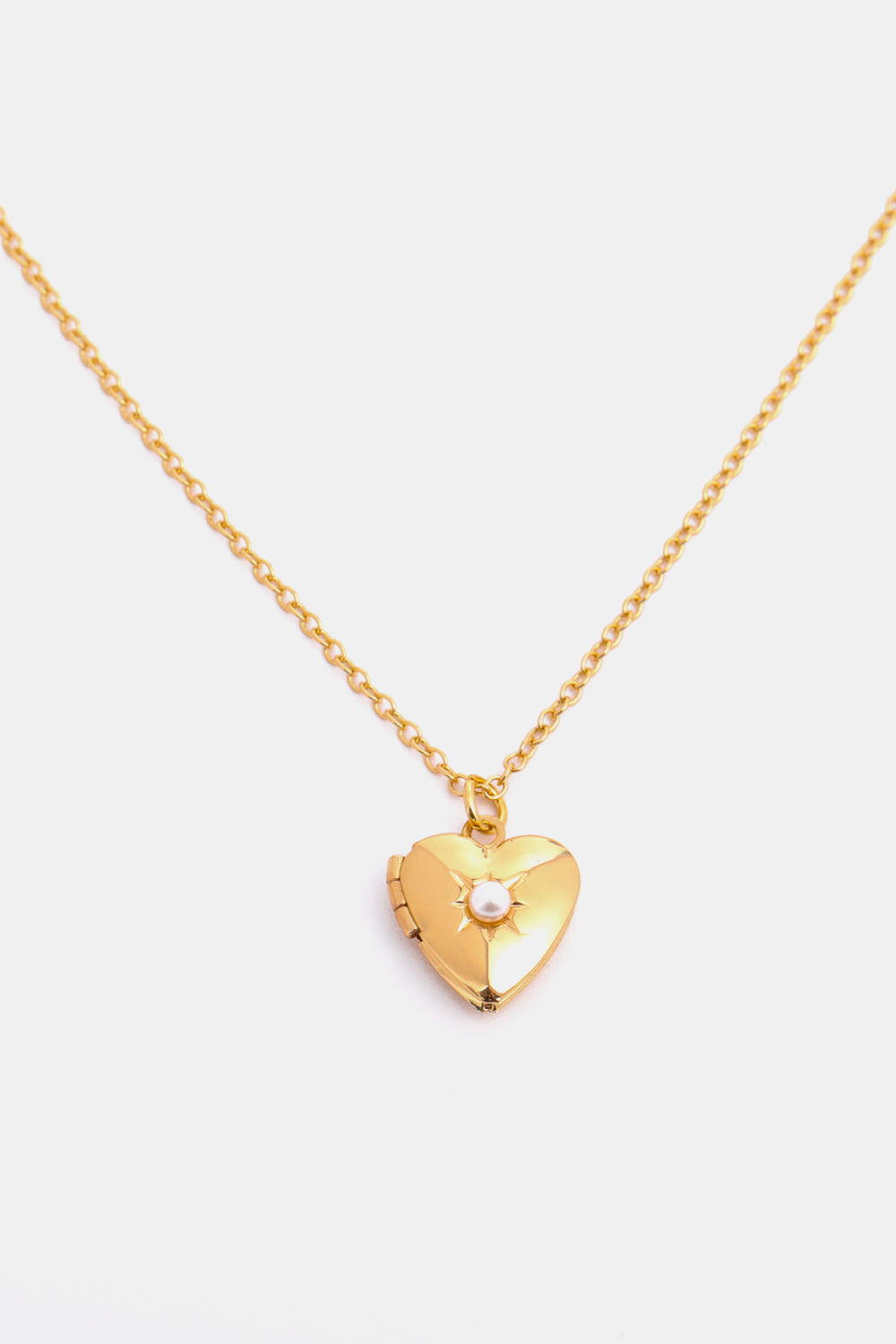 Zircon Heart Shape 14K Gold-Plated Pendant Necklace June One Size