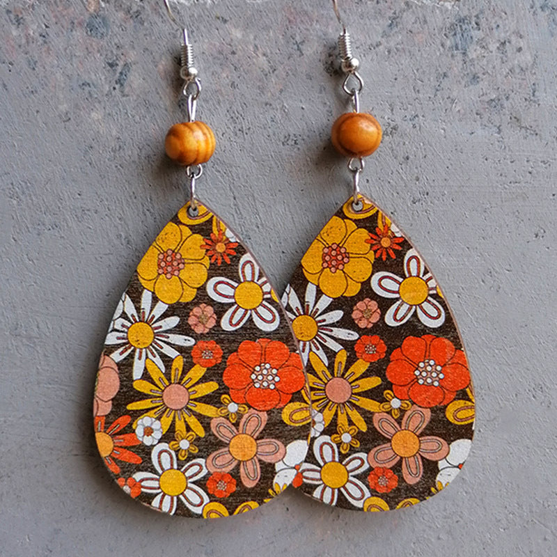 Teardrop Drop Earrings Style A One Size
