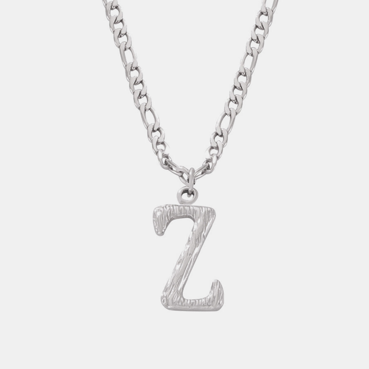 Titanium Steel Letter Pendant Necklace Style Z One Size