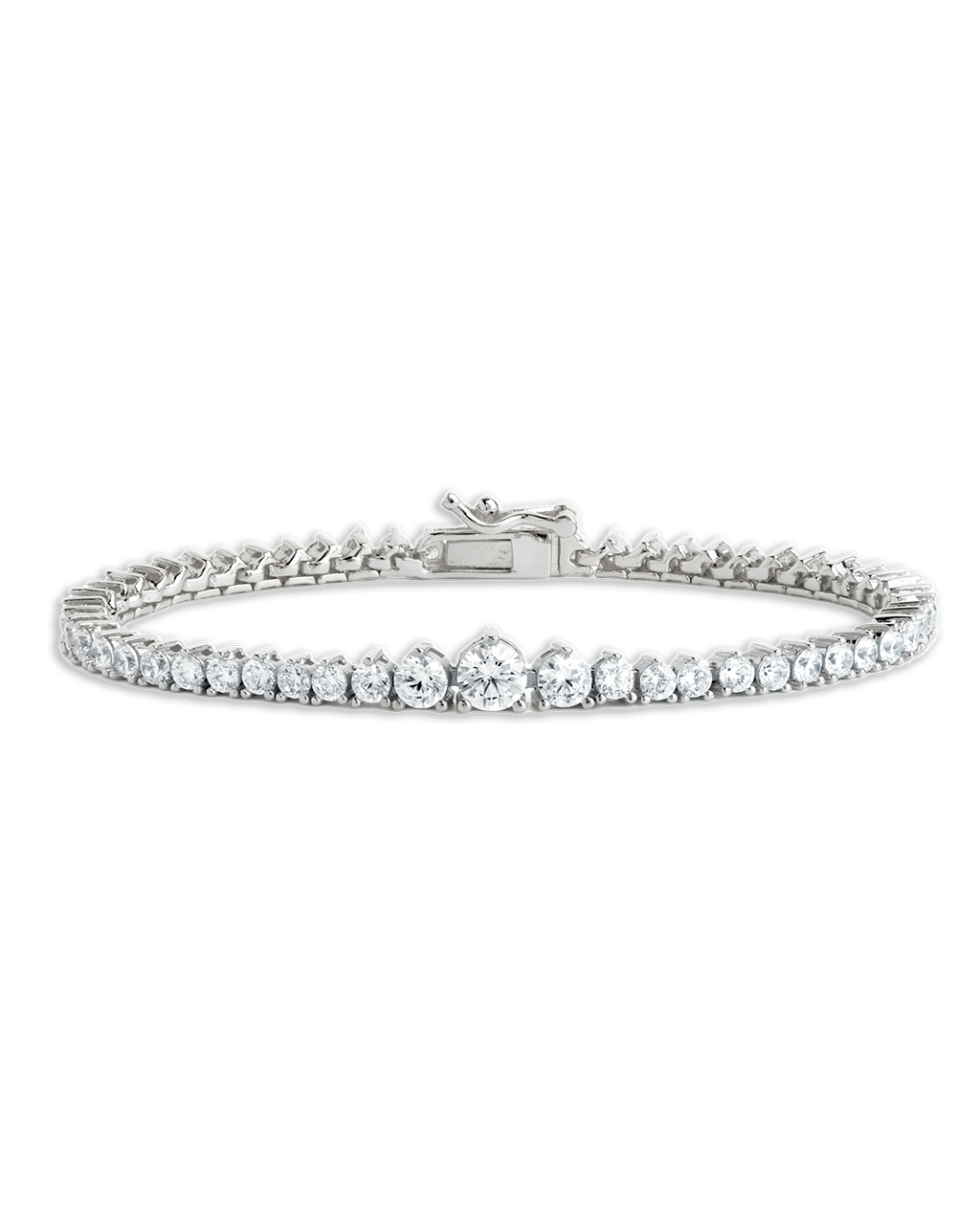 Tatum CZ Tennis Bracelet Silver