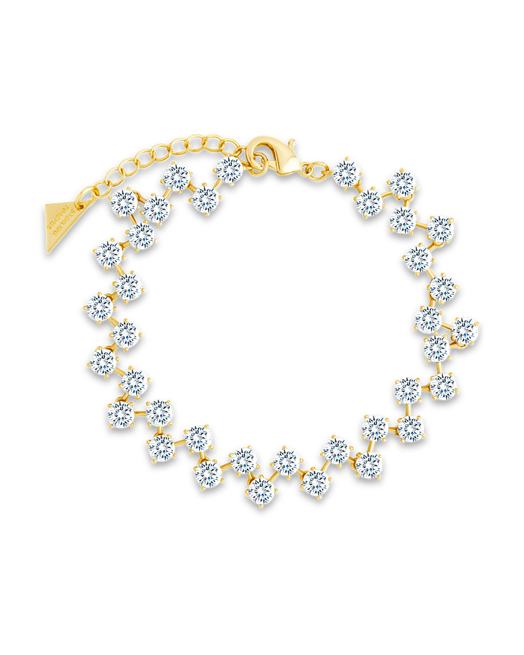 Carson CZ Tennis Bolo Bracelet Gold