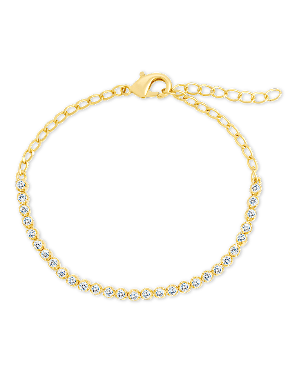 Lavinia Brilliant Cut CZ Bracelet Gold