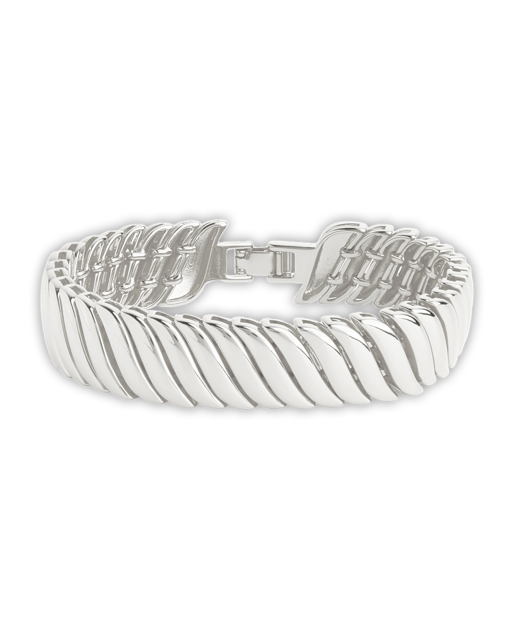 Bethany Ripple Watch Band Bracelet Silver