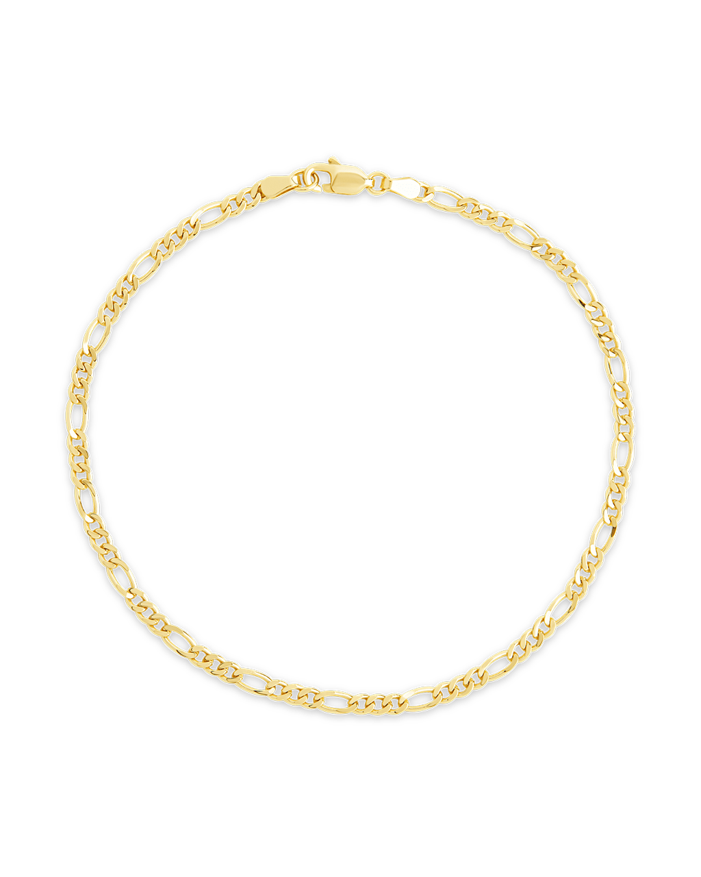 Sterling Silver Figaro Chain Bracelet