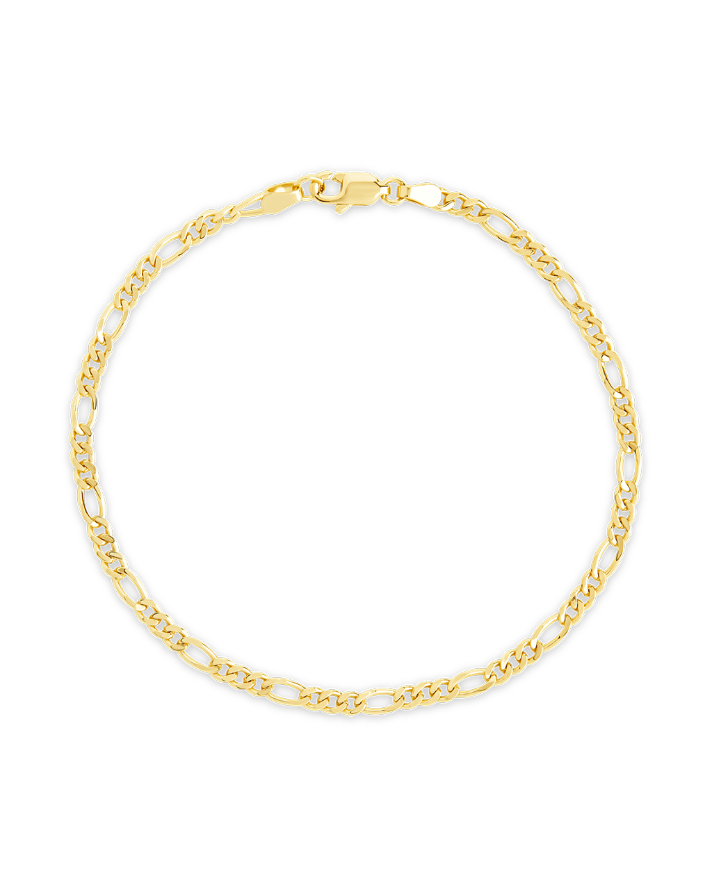 Sterling Silver Figaro Chain Bracelet