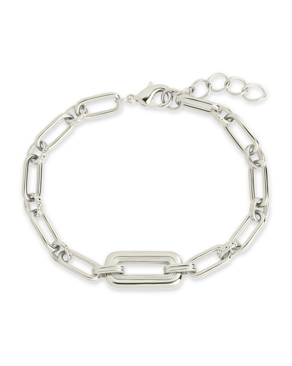 Annabeth Mixed Link Bracelet Silver