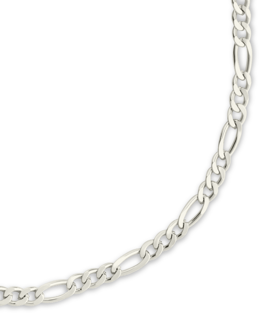 Sterling Silver Figaro Chain Bracelet