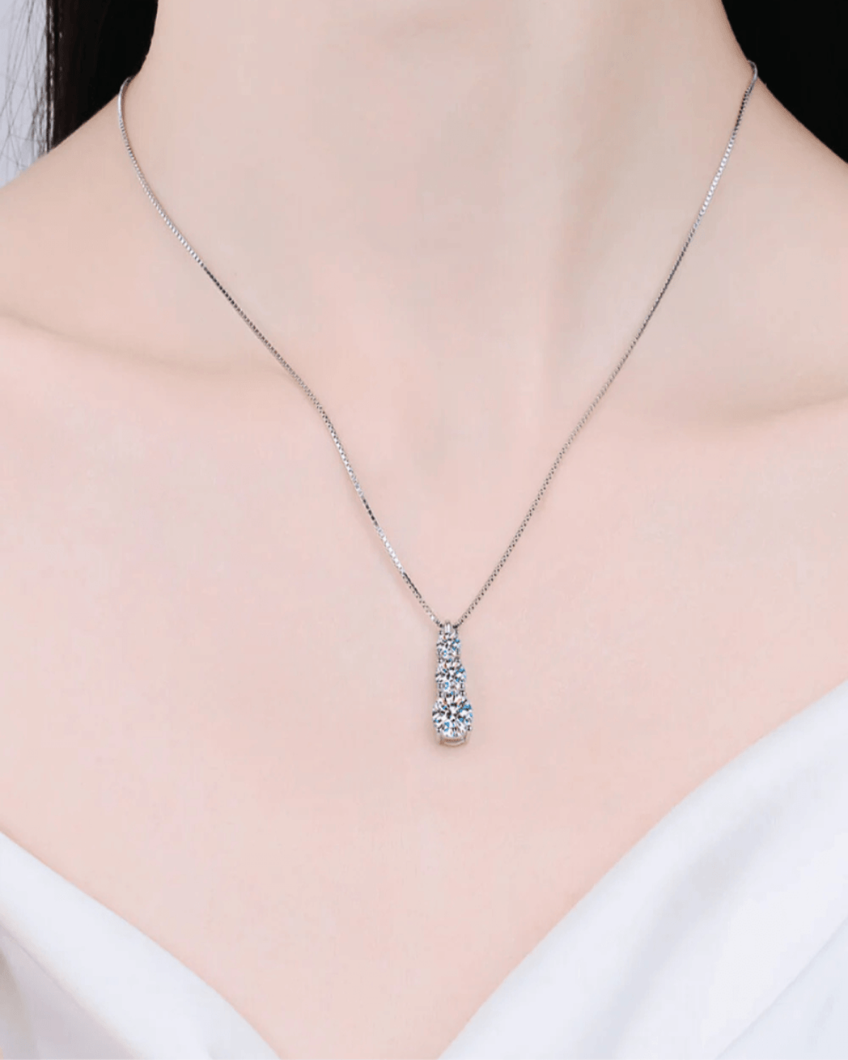 Best Trending Trendy Diamond Pendant Necklace + Diamond Stud Earrings Jewelry Bundle Set Jewelry Gift on Sale for Women, Lady, Mother, Wife