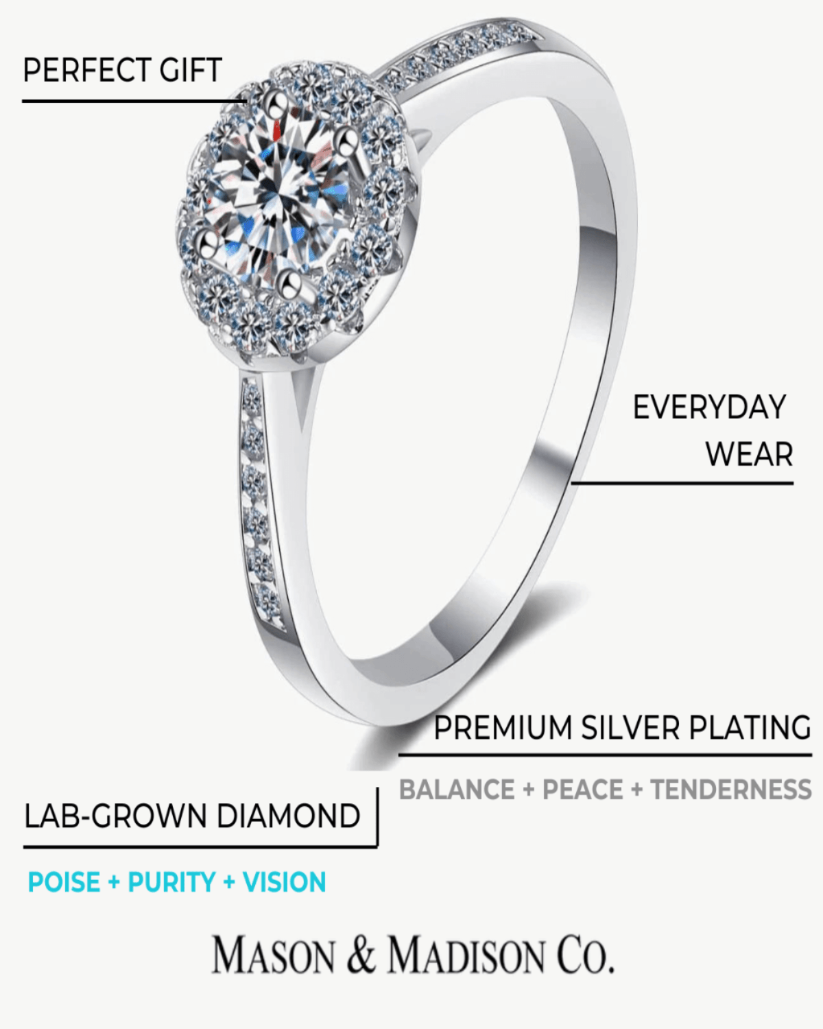 Best Trending Trendy Round Diamond Ring Jewelry Gift on Sale for Women, Lady, Mother, Wife