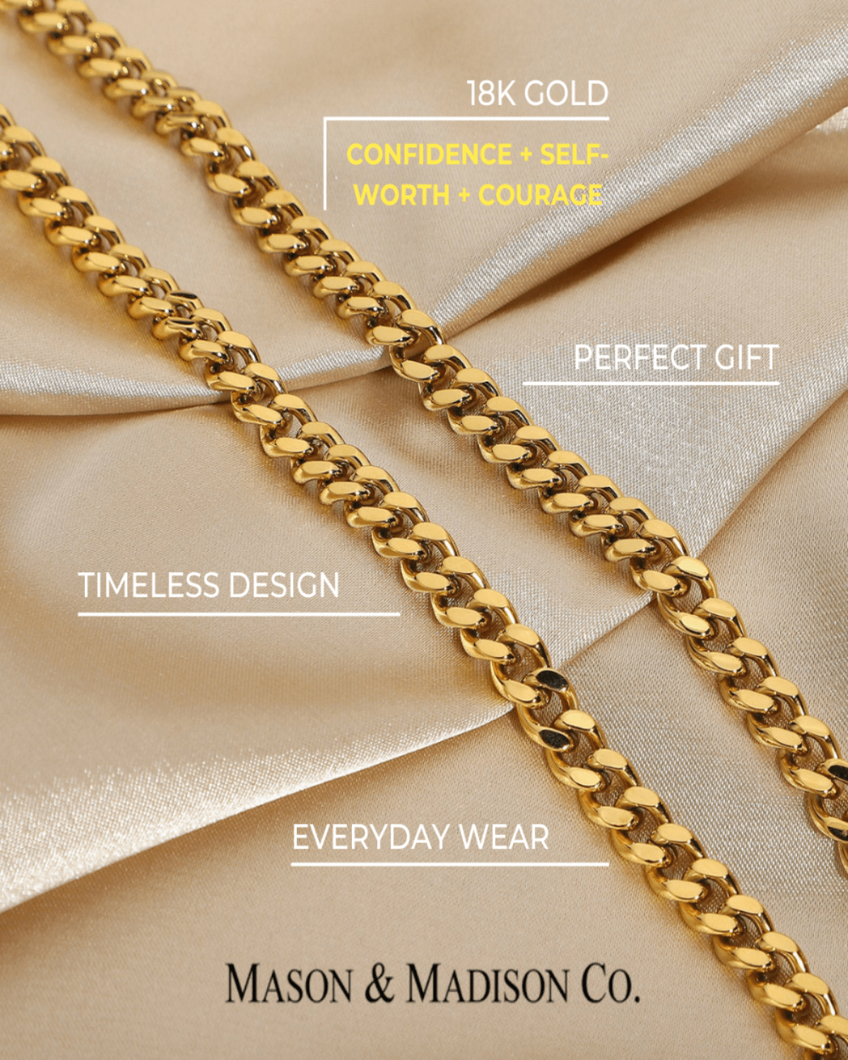 Gold Chunky Chain + Cable Chain Necklace Stack Bundle - MASON CHUNKY CHAIN™