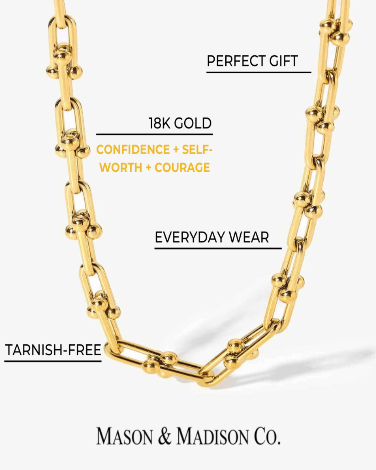 Best Trending Trendy Gold Herringbone Chain + Link Chain Necklace Stack Bundle Jewelry Gift on Sale for Women, Lady, Mother, Wife
