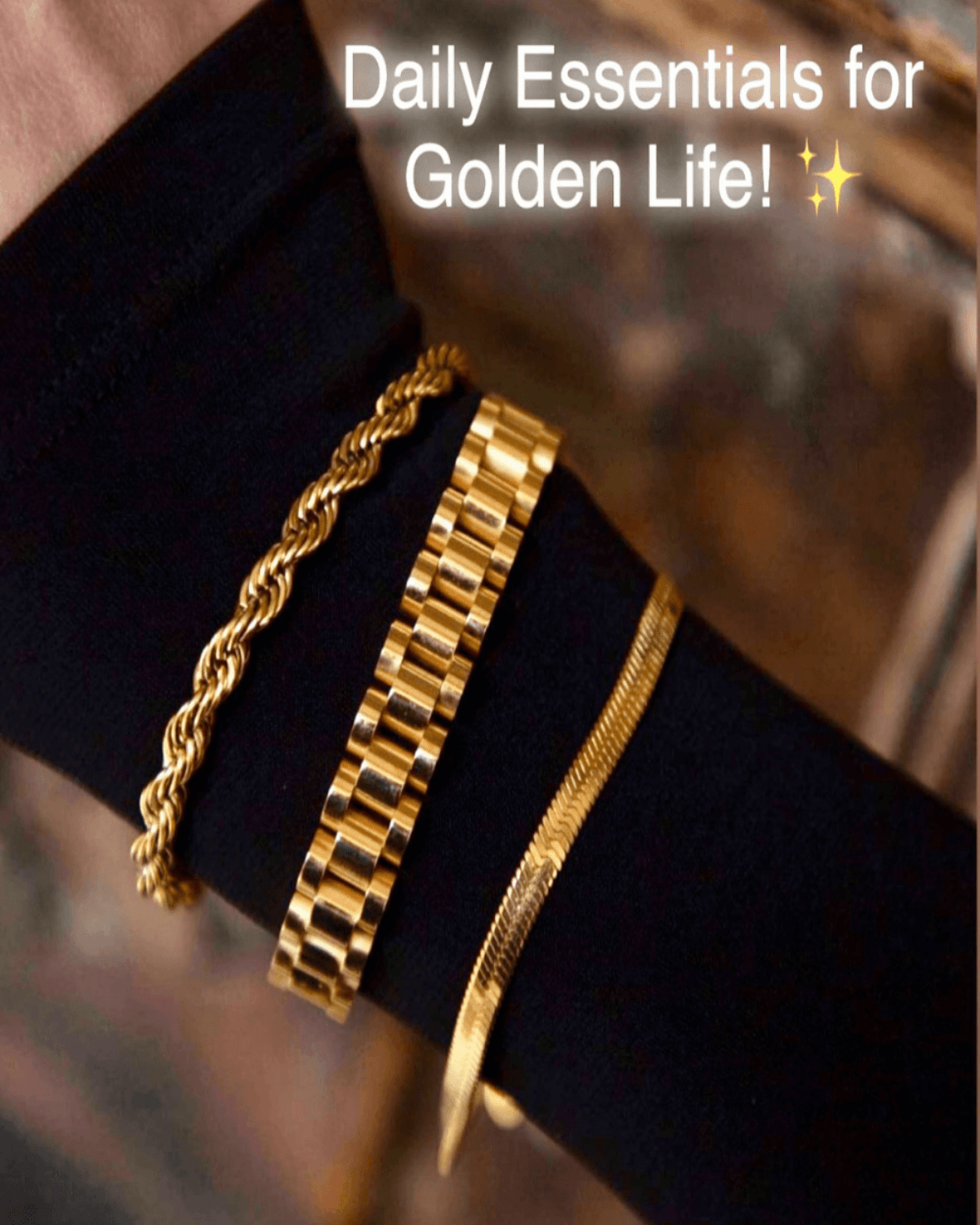 Best Trending Trendy Gold Herringbone Chain Necklace Bracelet Bundle Set Jewelry Gift on Sale for Women, Lady, Mother, Wife