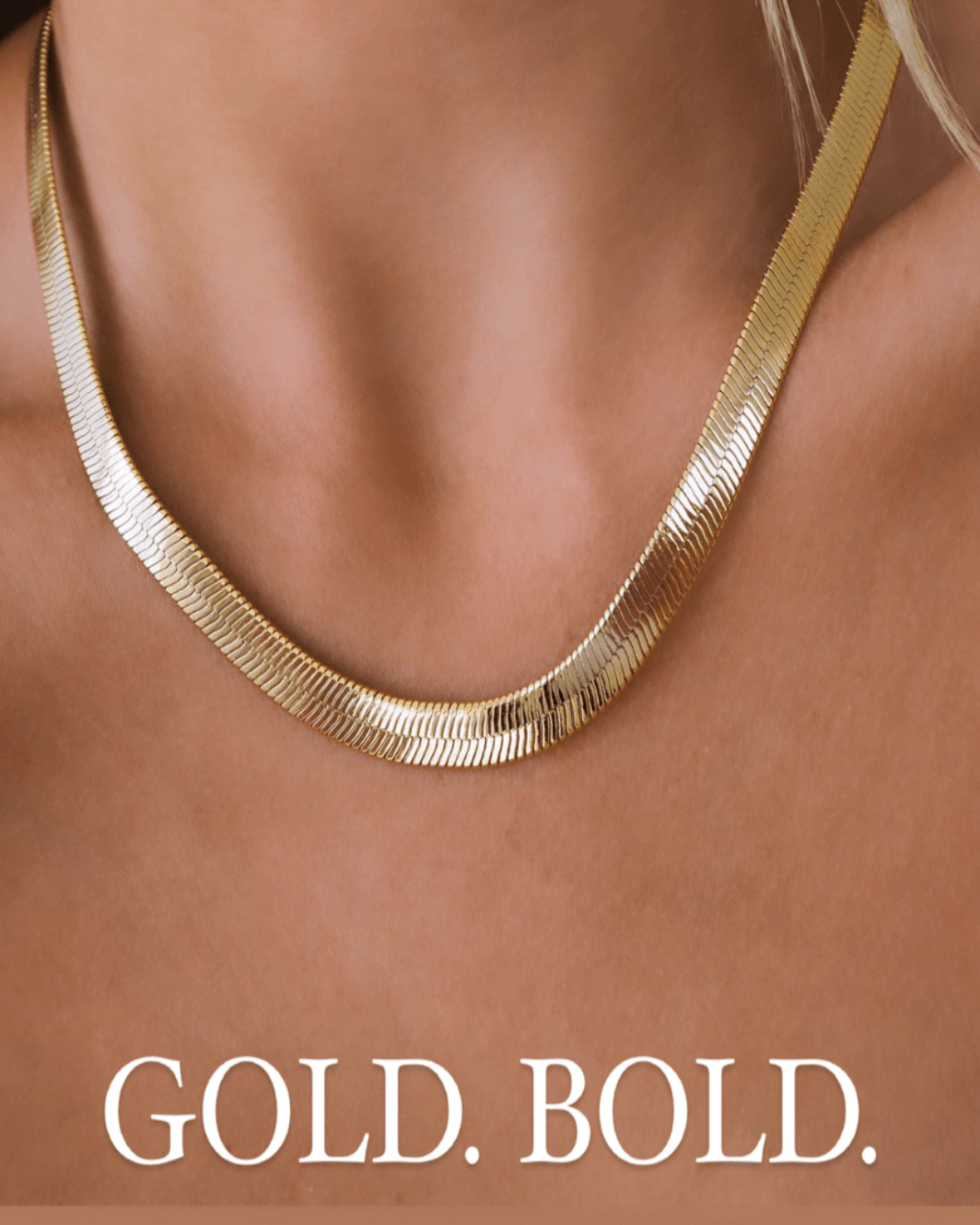 Best Trending Trendy Gold Herringbone Chain + Link Chain Necklace Stack Bundle Jewelry Gift on Sale for Women, Lady, Mother, Wife