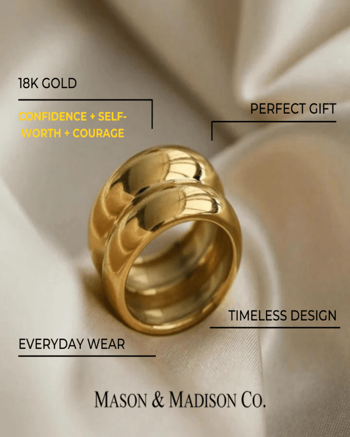 Best Trending Trendy Gold Ring Jewelry Gift on Sale for Women, Lady, Mother, Wife