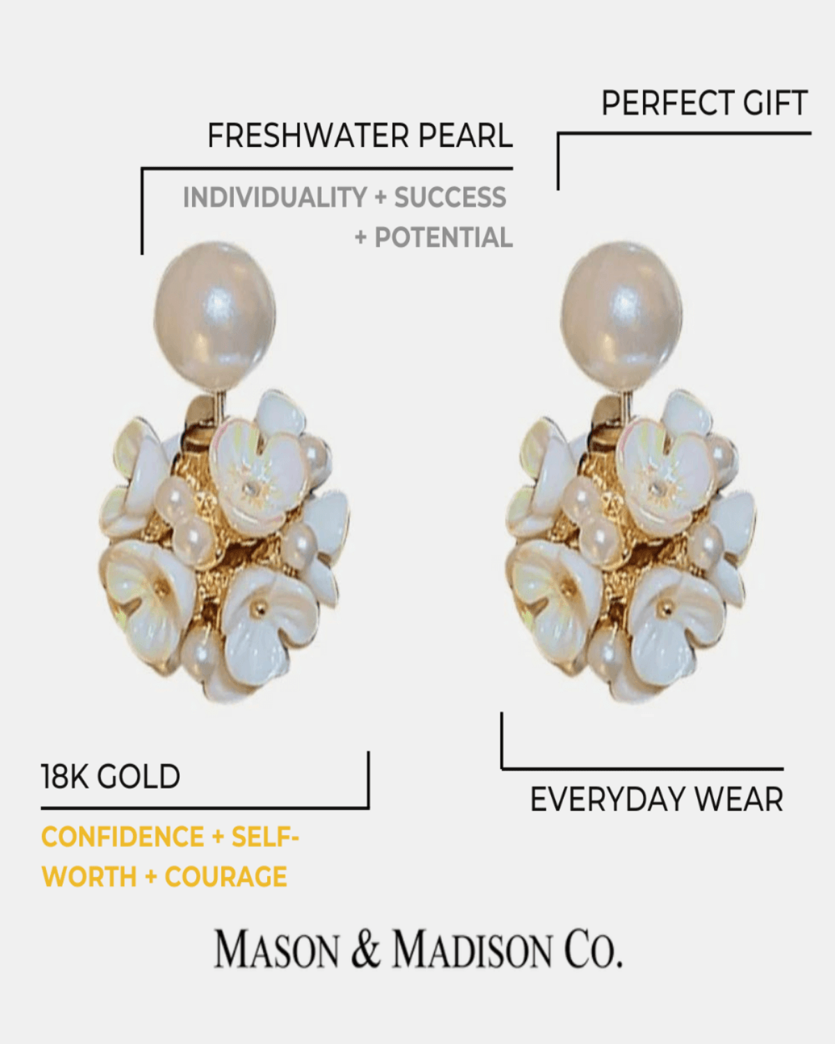 Best Trending Trendy Pearl Stud Earrings Jewelry Gift on Sale for Women, Lady, Mother, Wife