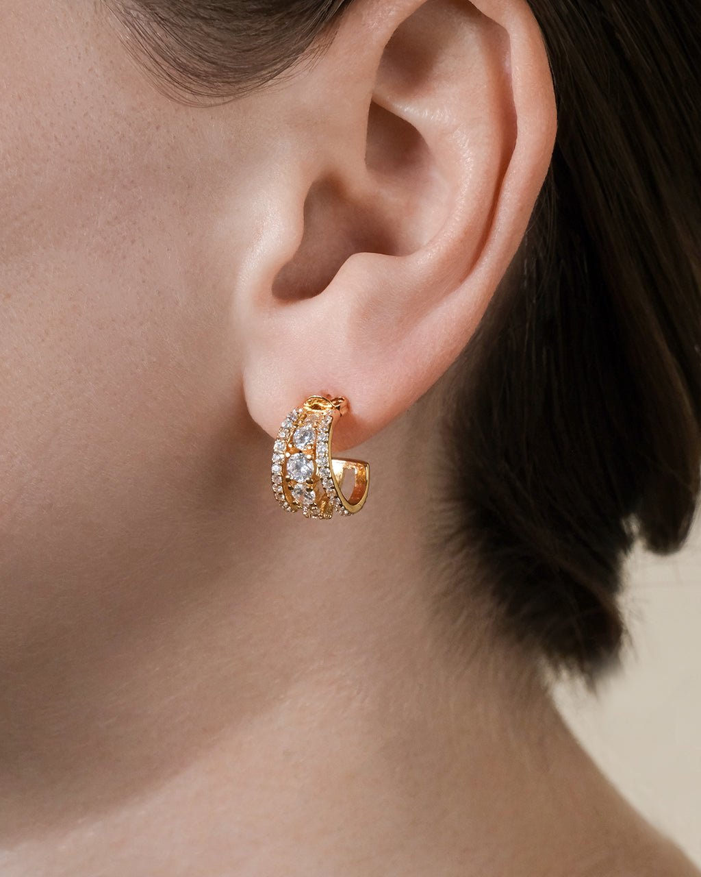 Yasmina CZ Hoop Earrings
