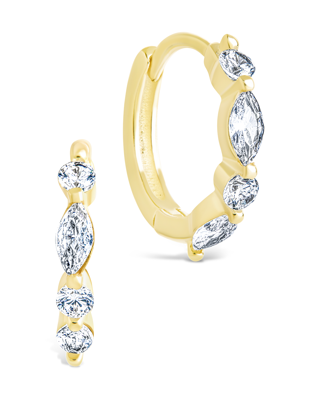 Sterling Silver Kensington Micro Hoops Gold