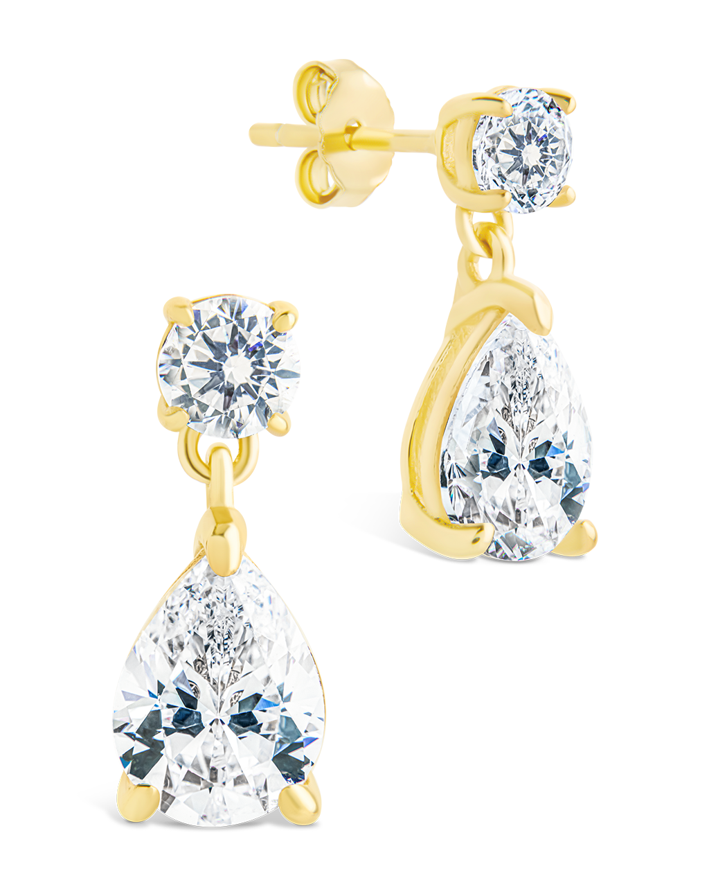 Sterling Silver Imogen CZ Studs Gold
