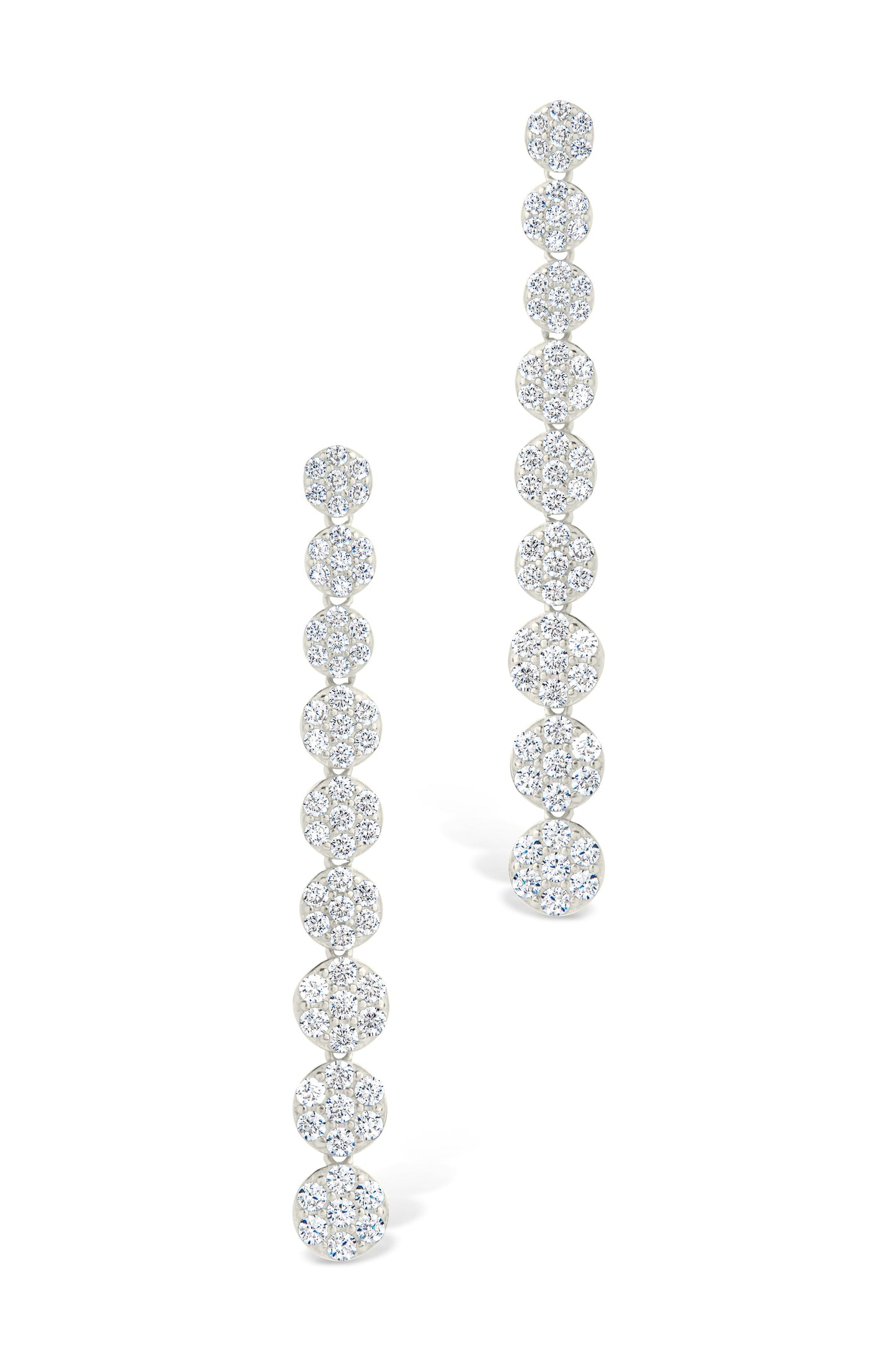 Jessa CZ Circle Drop Stud Earrings
