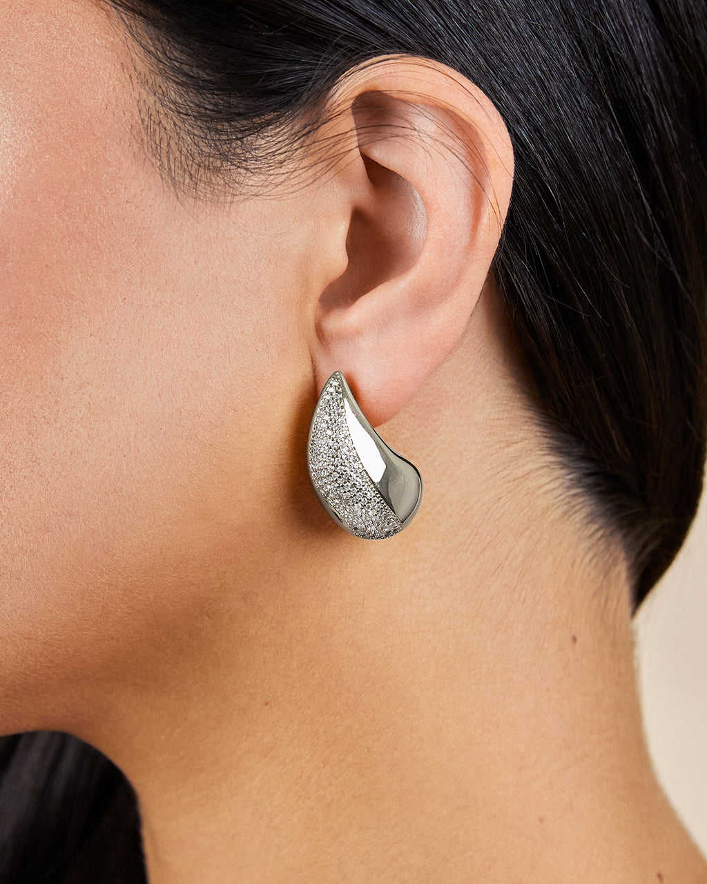 Rhodes CZ Drop Statement Studs