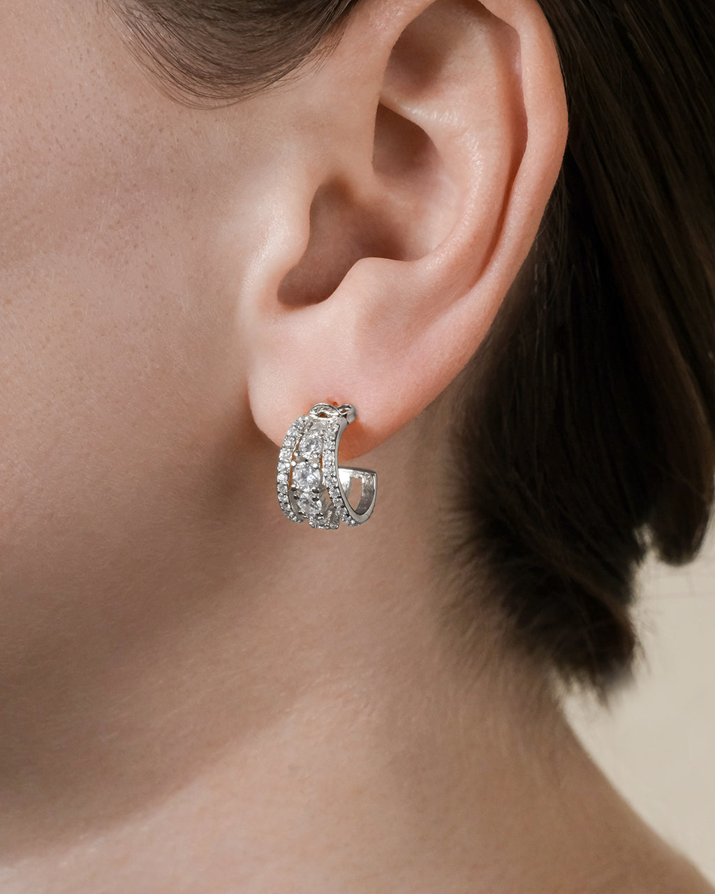 Yasmina CZ Hoop Earrings