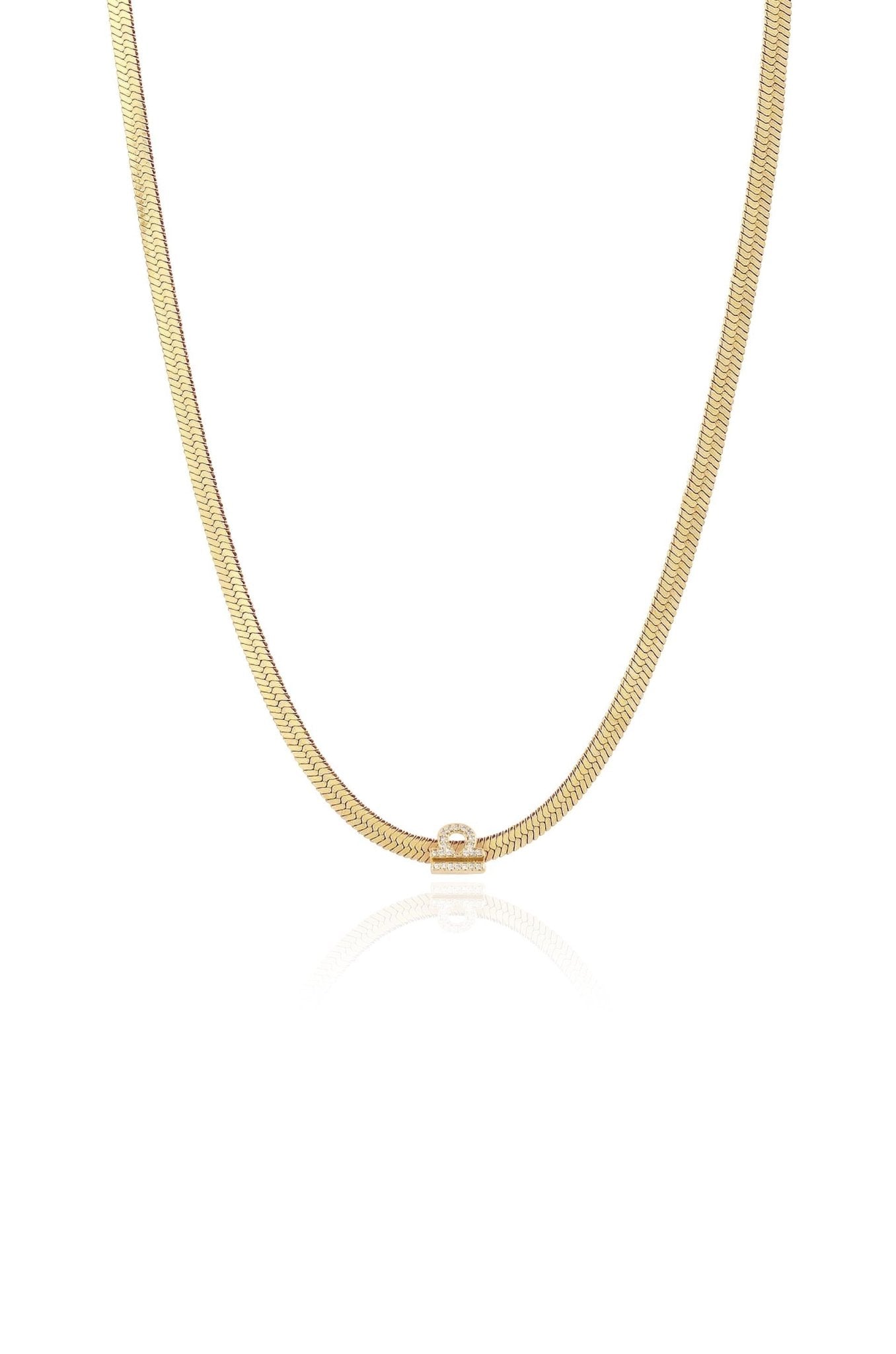 Zodiac Herringbone Necklace Libra One Size