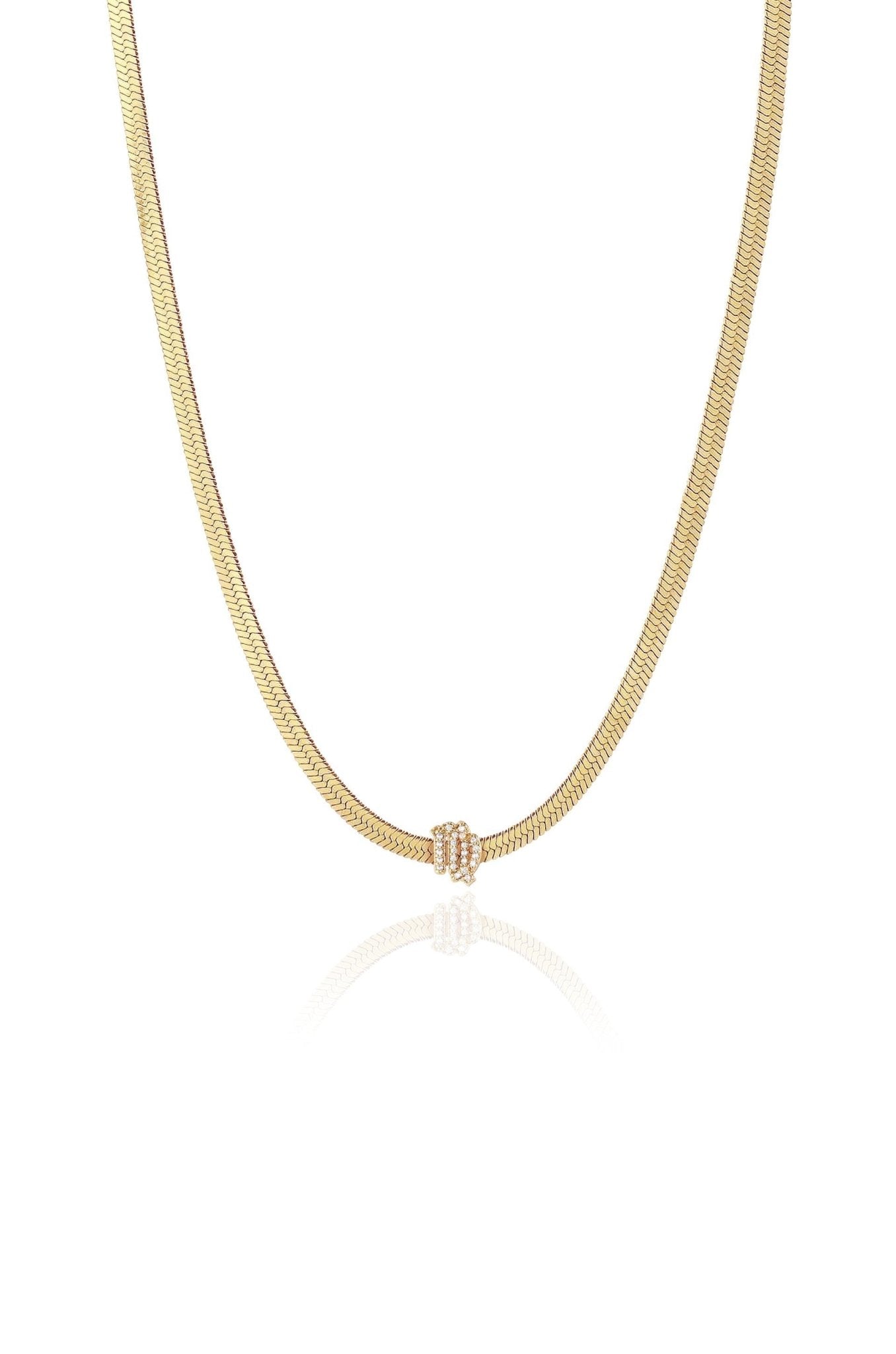 Zodiac Herringbone Necklace Virgo One Size