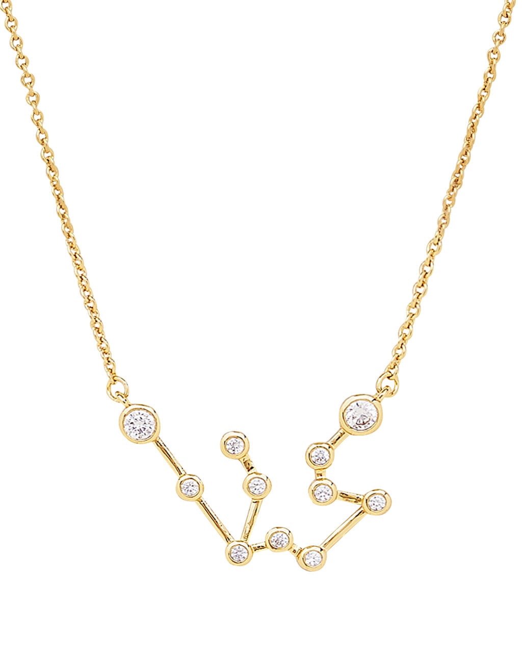 'When Stars Align' Constellation Necklace Gold Aquarius (Jan 20 - Feb 18)