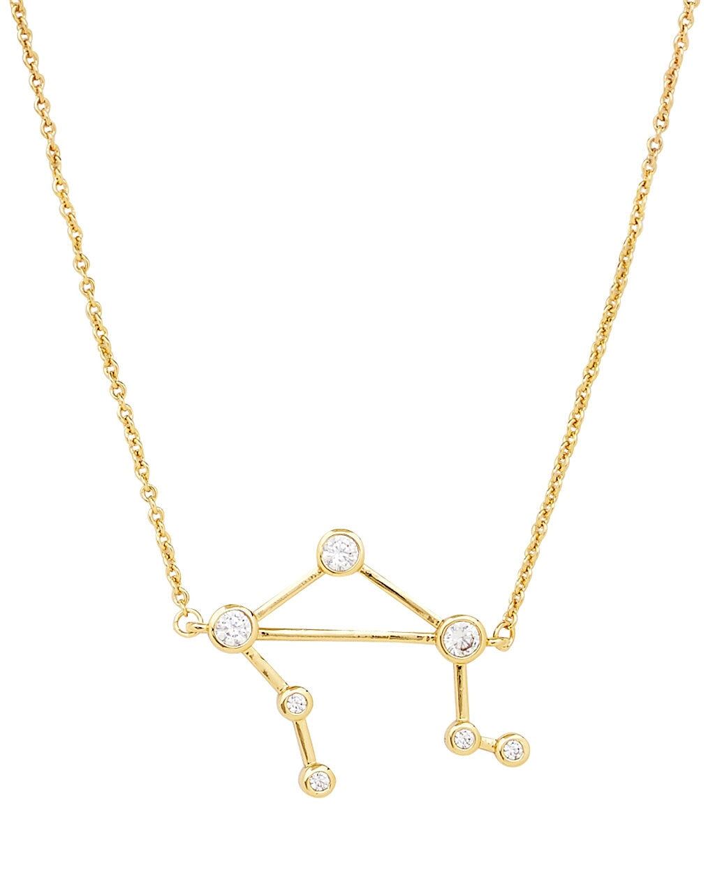 'When Stars Align' Constellation Necklace Gold Libra (Sept 23 - Oct 22)