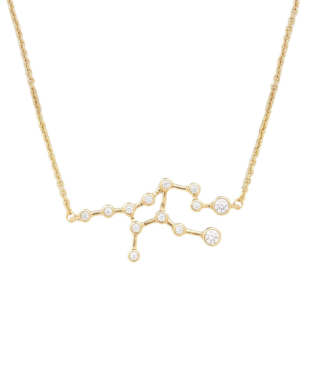'When Stars Align' Constellation Necklace Gold Virgo (Aug 23 - Sept 22)