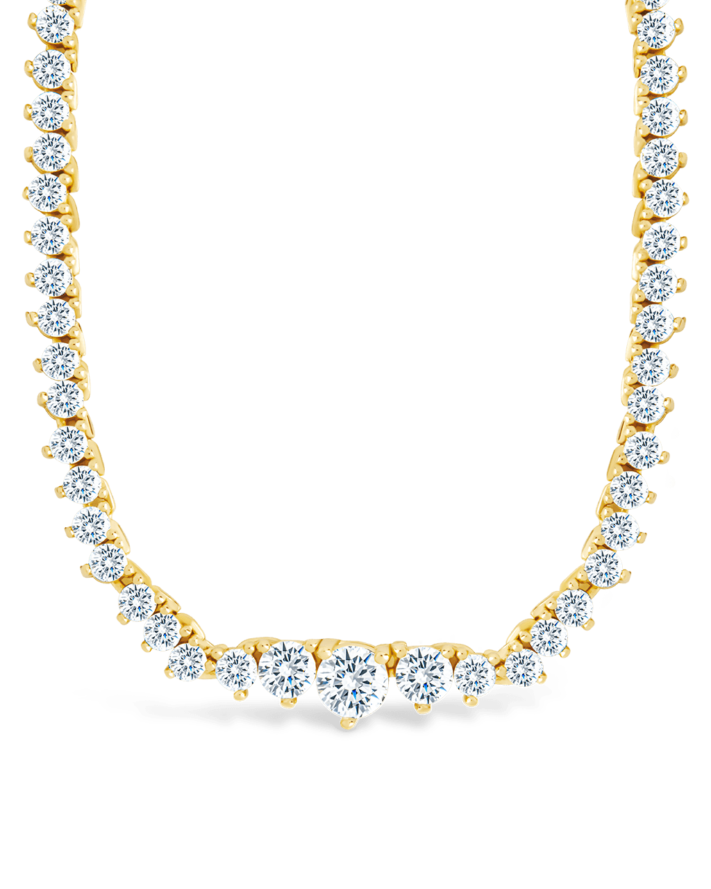 Tatum Adjustable CZ Tennis Necklace Gold