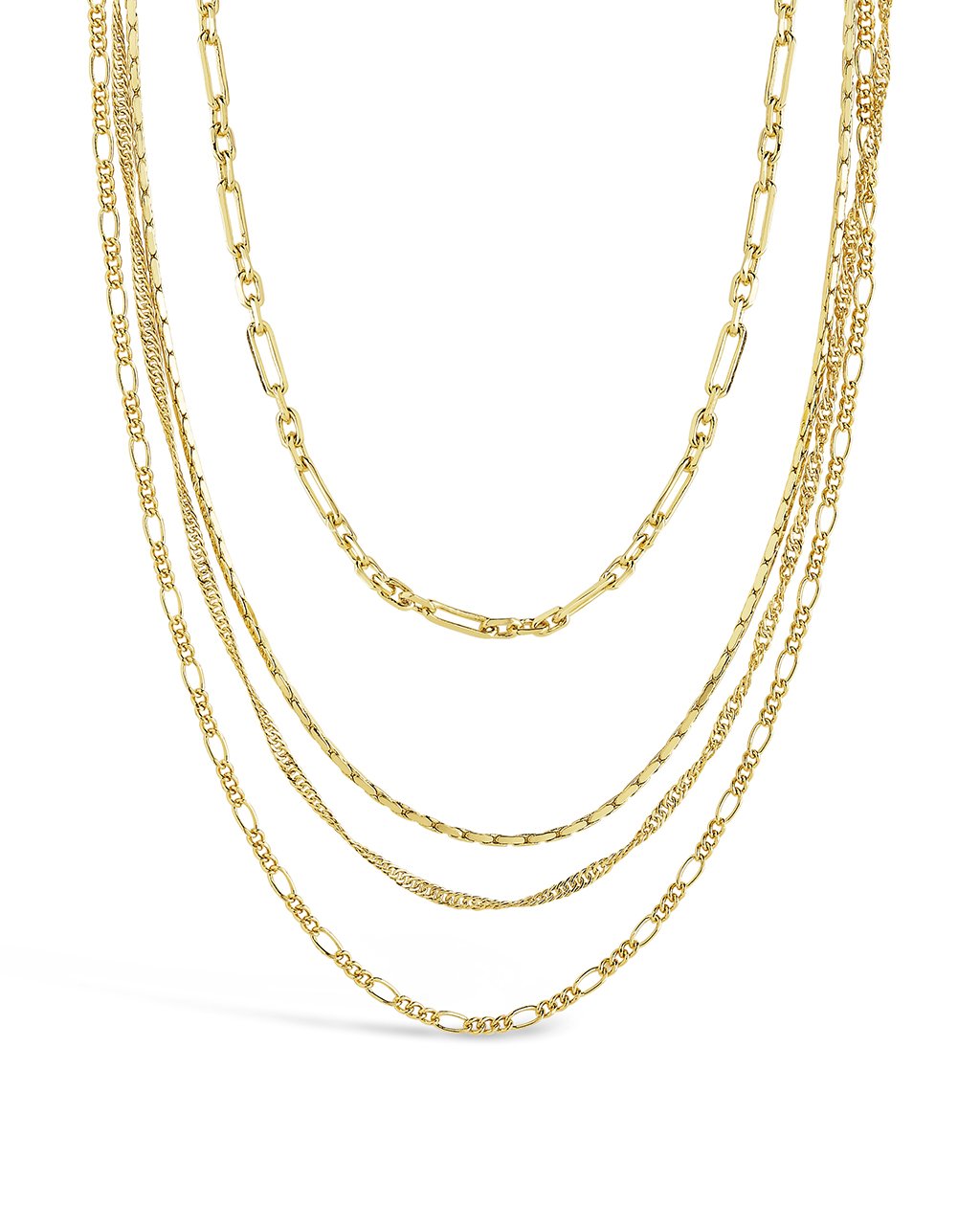 Multi Chain Layered Necklace.