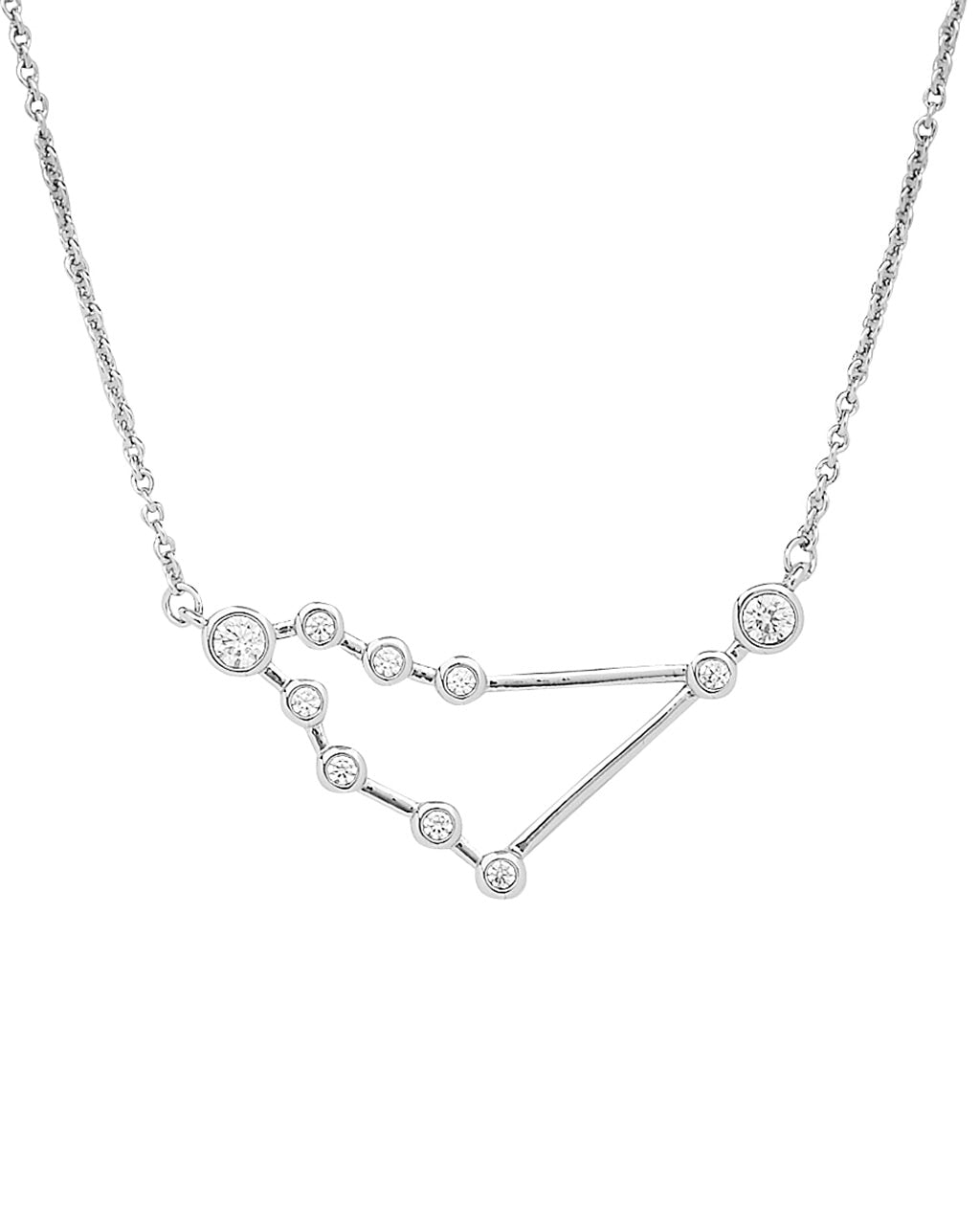 'When Stars Align' Constellation Necklace Silver Capricorn (Dec 22 - Jan 19)