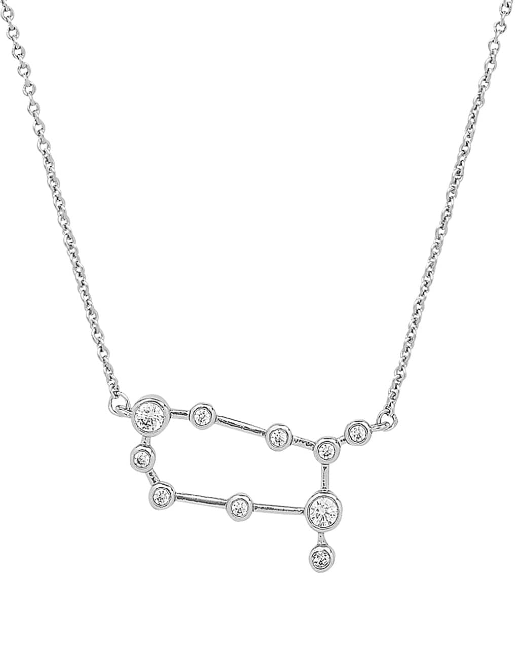 'When Stars Align' Constellation Necklace Silver Gemini (May 21 - Jun 20)