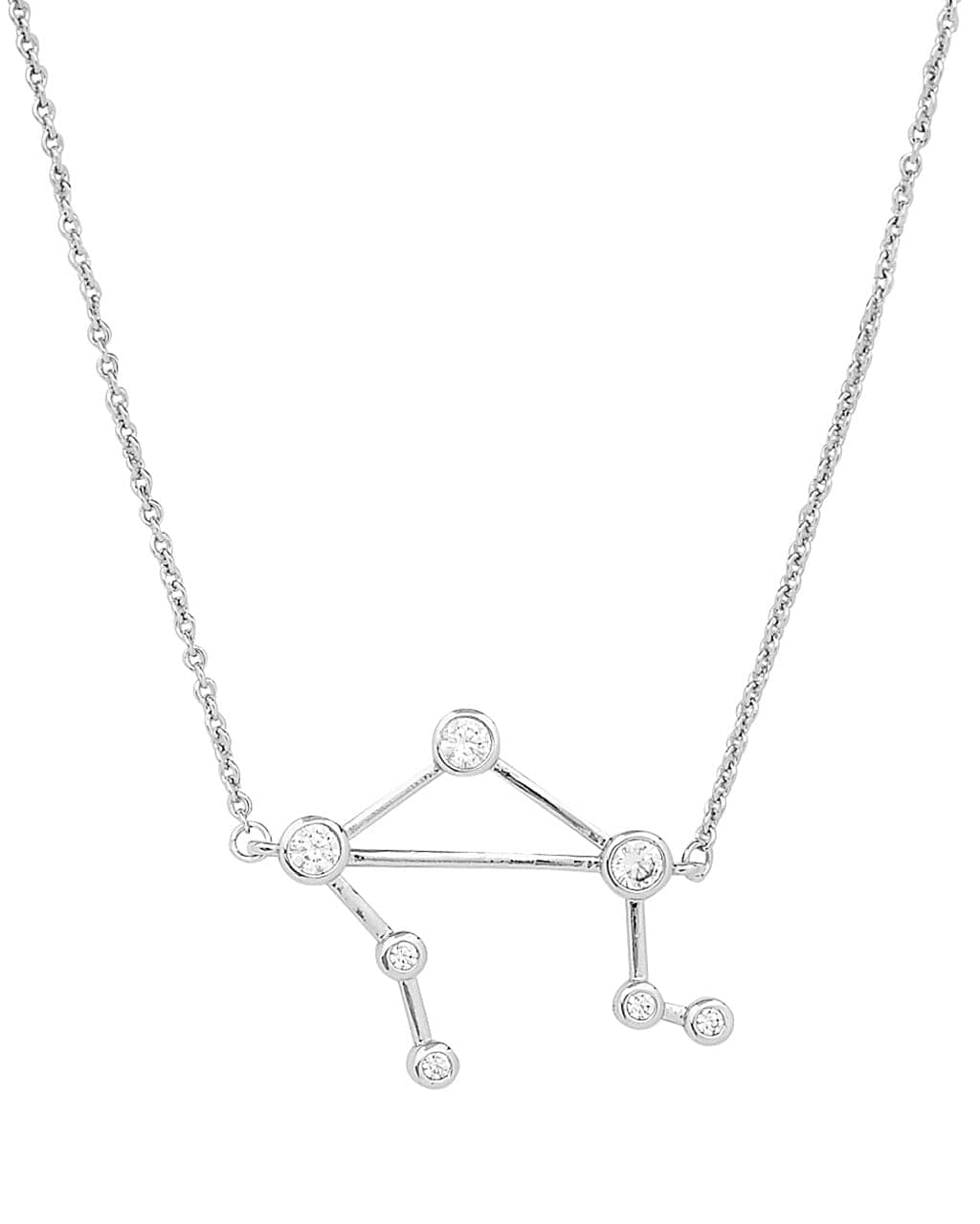 'When Stars Align' Constellation Necklace Silver Libra (Sept 23 - Oct 22)
