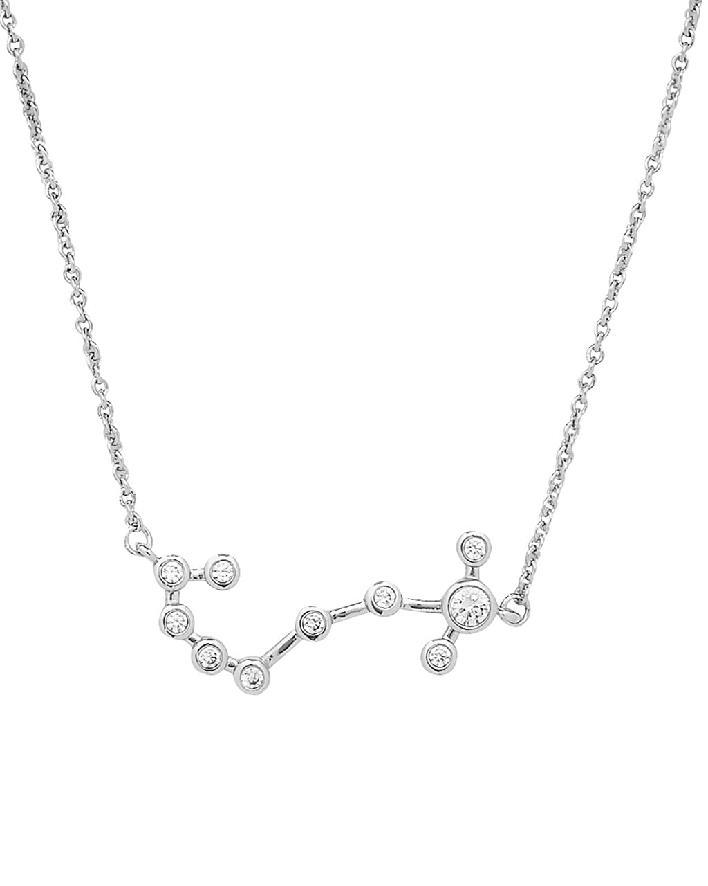 'When Stars Align' Constellation Necklace Silver Scorpio (Oct 23 - Nov 21)