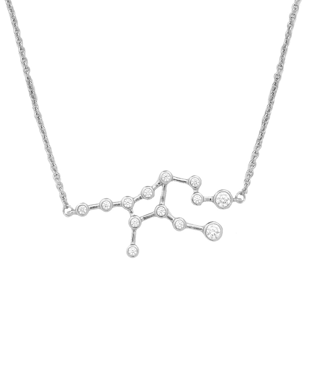'When Stars Align' Constellation Necklace Silver Virgo (Aug 23 - Sept 22)