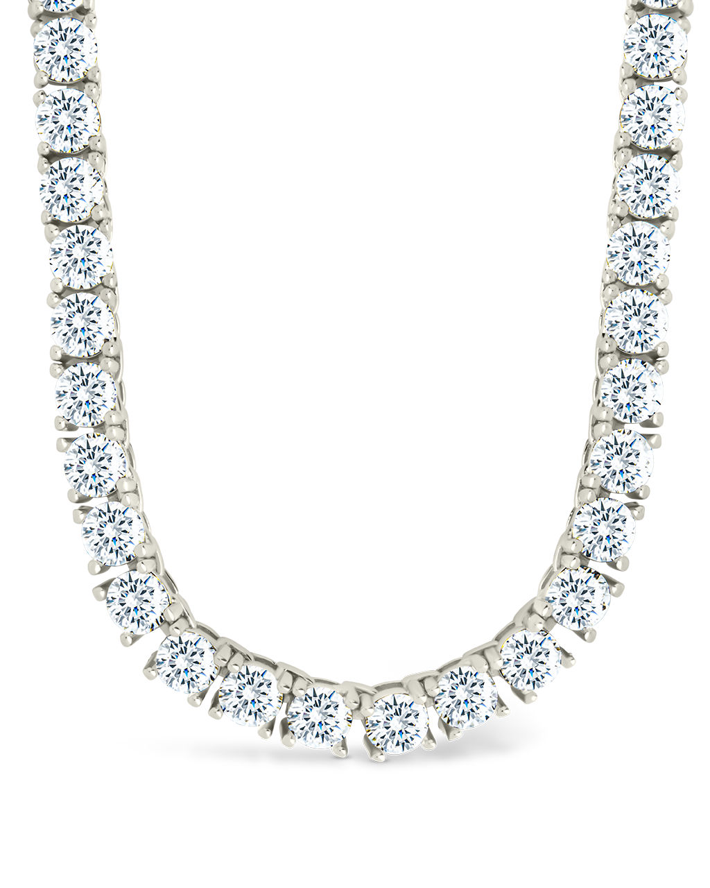 Jadon Adjustable CZ Tennis Necklace Silver